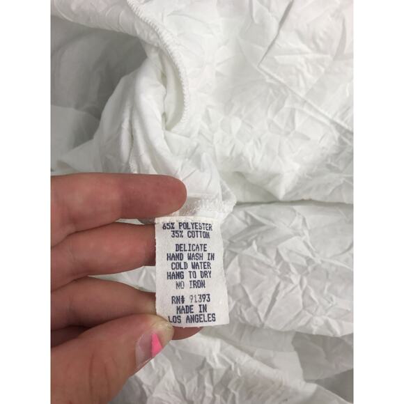 Spirithouse Crinkle Ranger Shirt Button Swing Top M White Lighweight Lagenlook - Picture 15 of 15